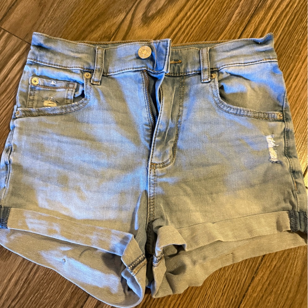 Garage Light Blue Denim Shorts